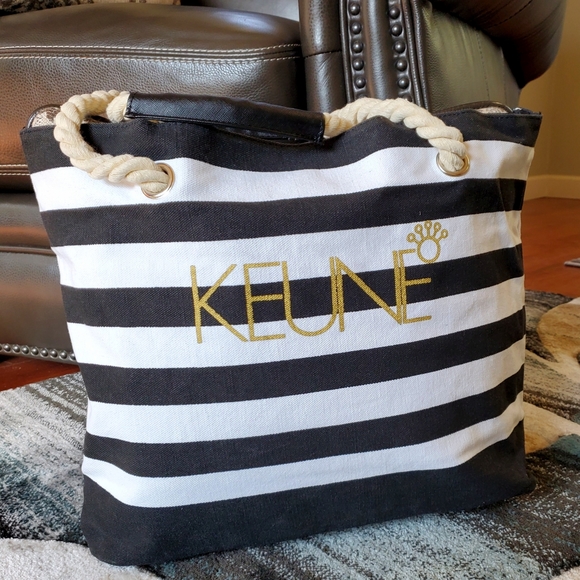 KEUNE Striped Rope Tote - 19" x 13 1/2" (NWT) - Picture 2 of 8
